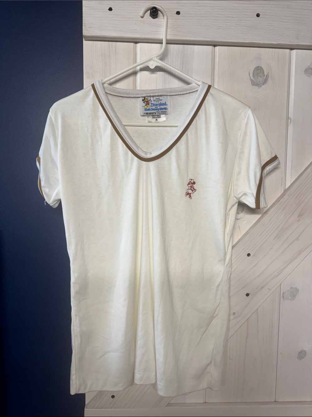 Disneyland Vintage Minny Mouse Baseball Tee Shirt Size XL